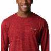 Men's Columbia TECH TRAIL LS CREW-Mountain Red