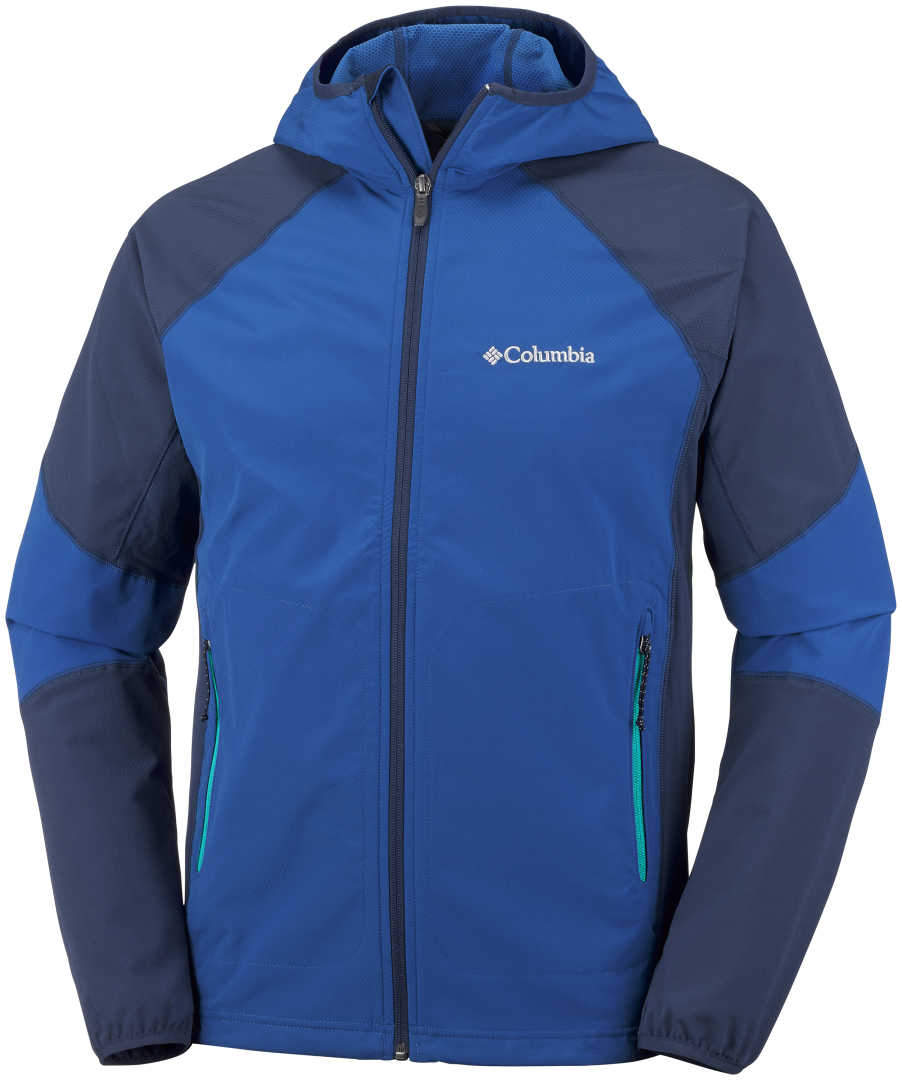 Softshell męski Columbia Sweet As II Softshell Hoodie-Azul Collegiate ...