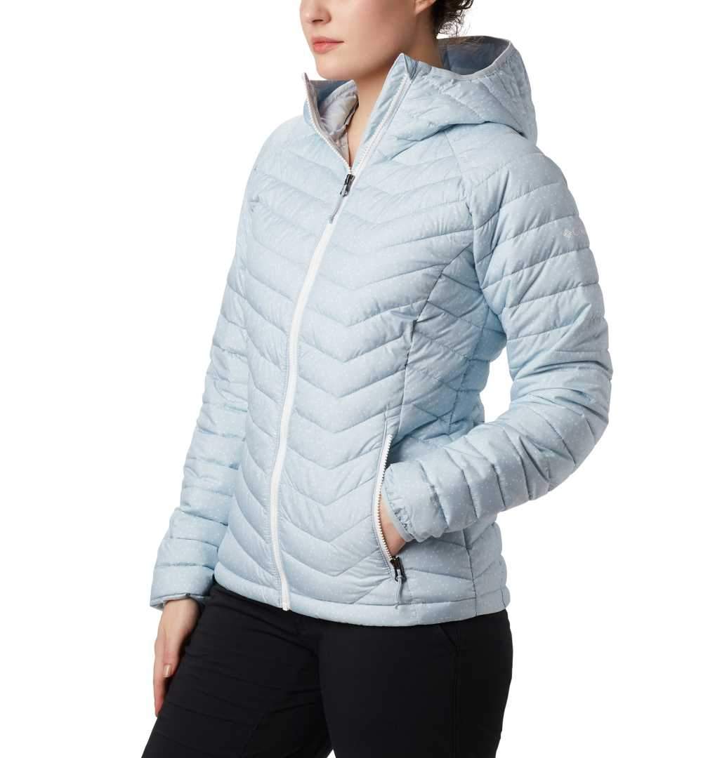 Women S Columbia Powder Lite Hooded Jacket Omni Heat Cirrus Grey Sparkler Print Sklep Internetowy Polstor Pl